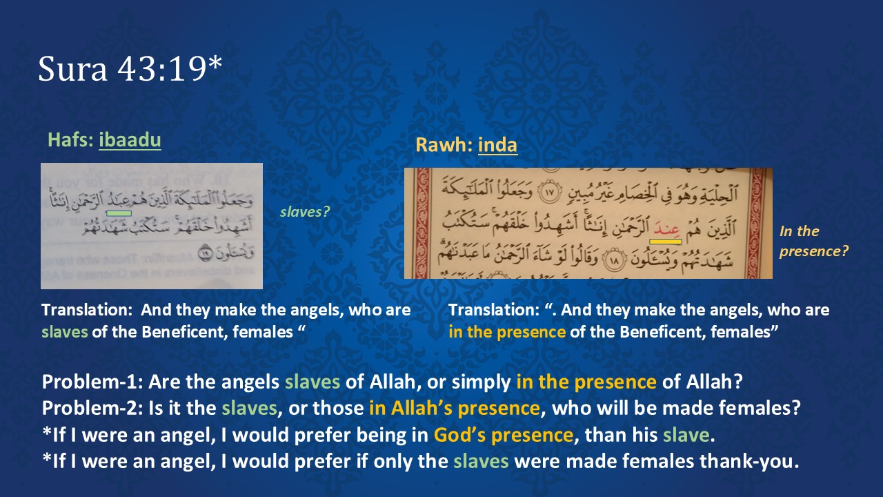 Qur'an Variant 43:19